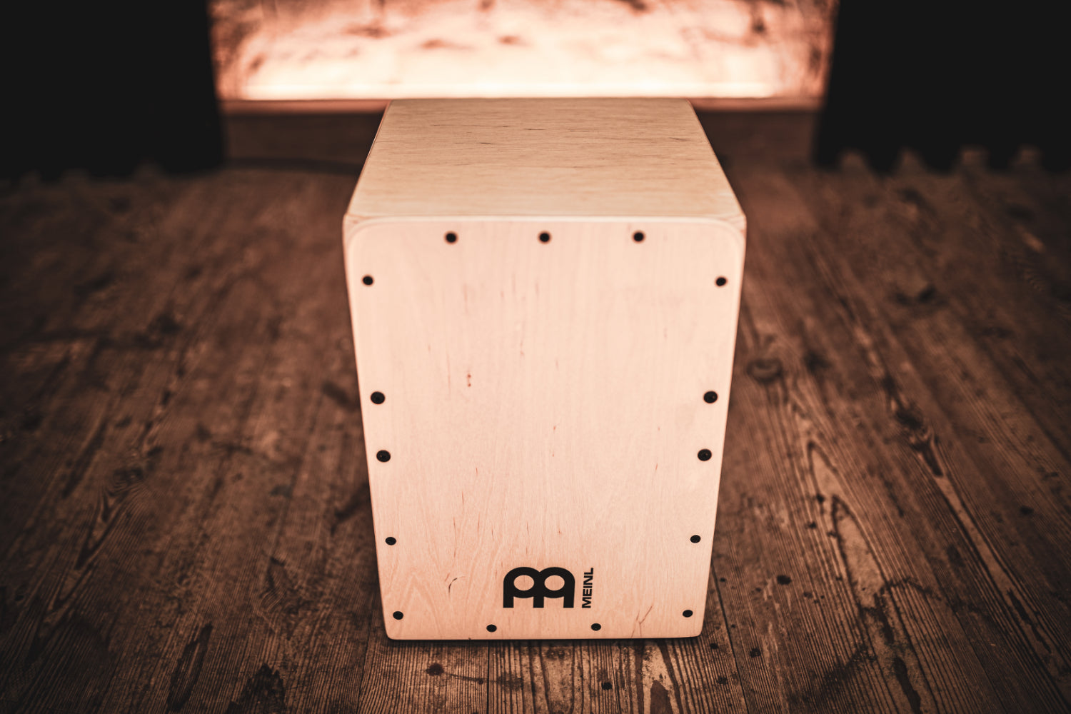 Cajón Pickup Jam Meinl Percussion PJC50B con caja en color natural
